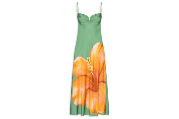 Vestido Midi Reto Thalia - Verde
