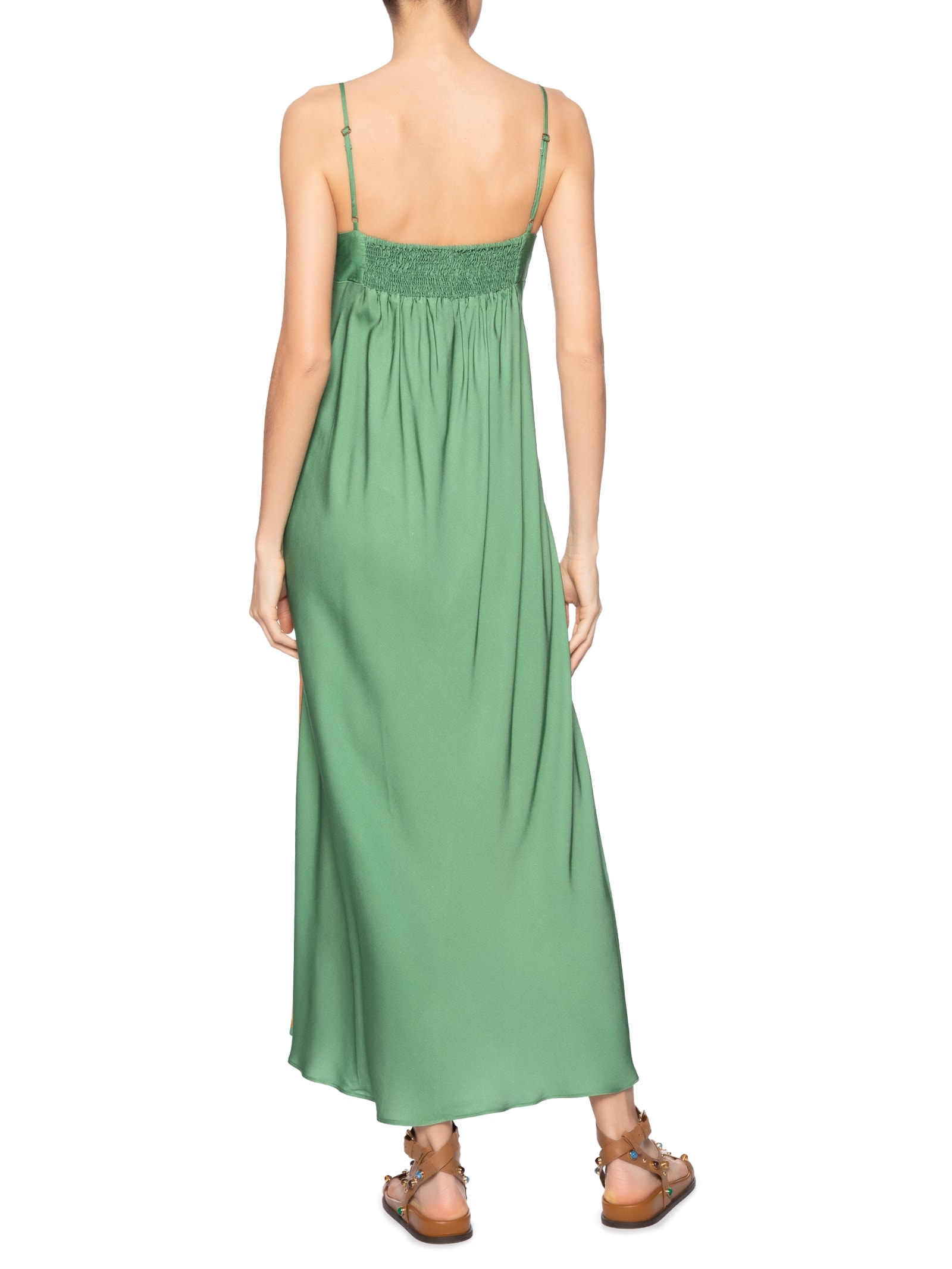 Vestido Midi Reto Thalia Verde Farm