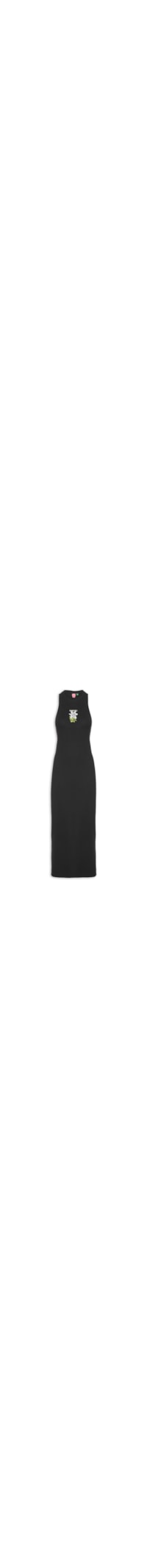 Vestido Midi Rib Maxi Flor - Preto