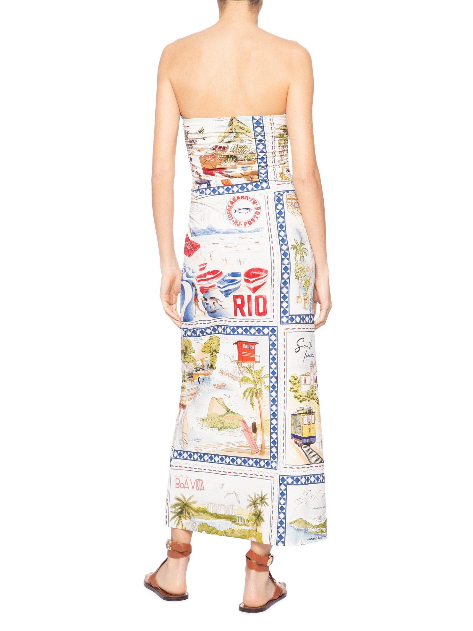 Vestido Midi Rio a Dentro  – Bege Farm