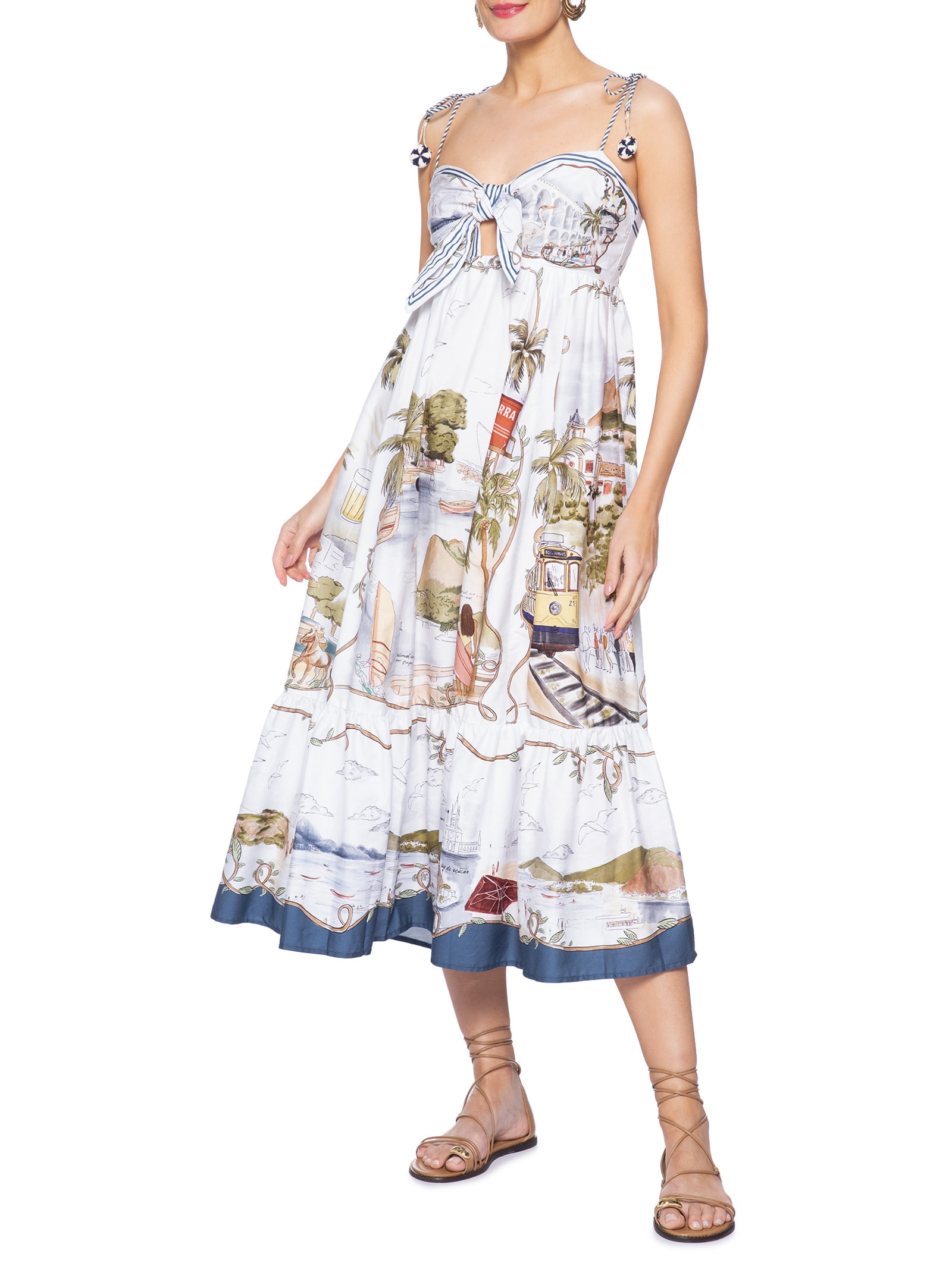 Vestido Midi Rio A Dentro – Branco Farm