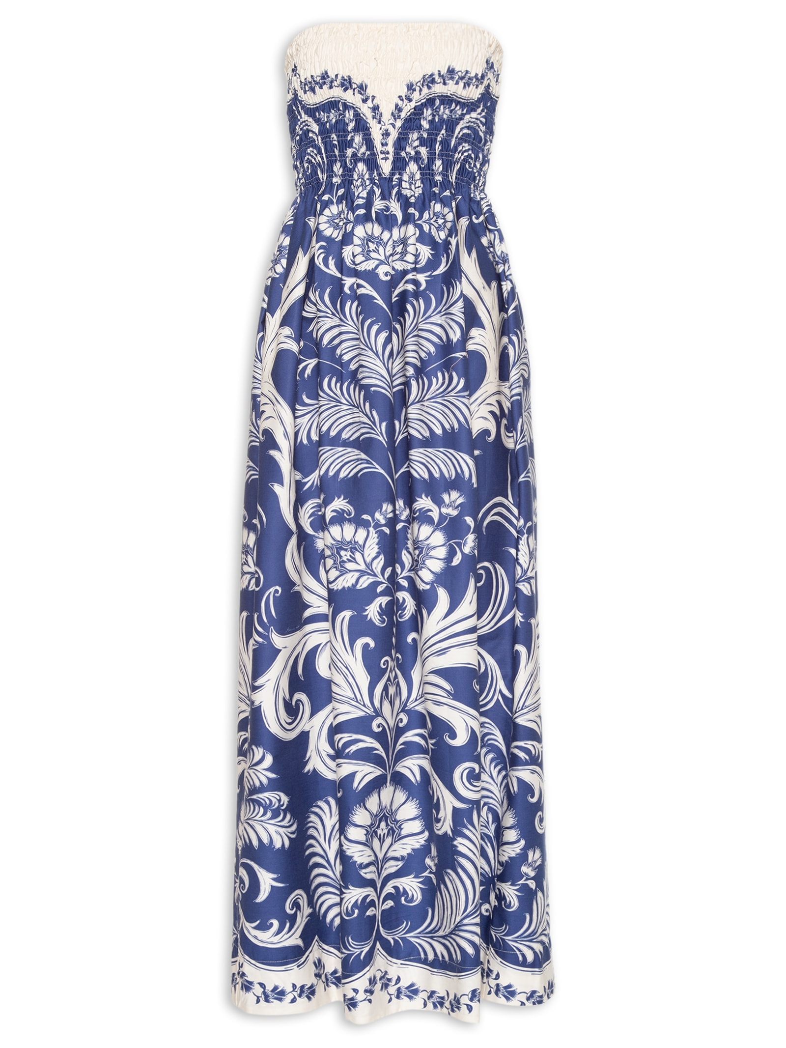 Vestido Midi Santorini Azul Farm