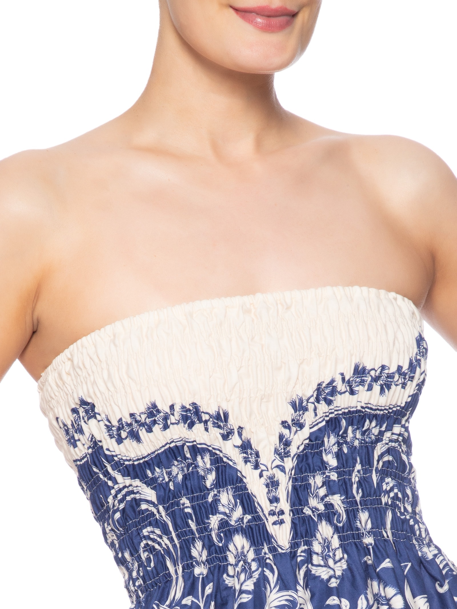 Vestido Midi Santorini Azul Farm