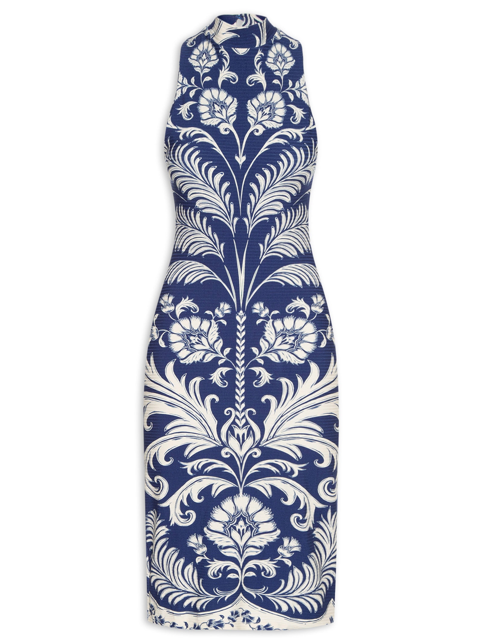 Vestido Midi Santorini Azul Farm