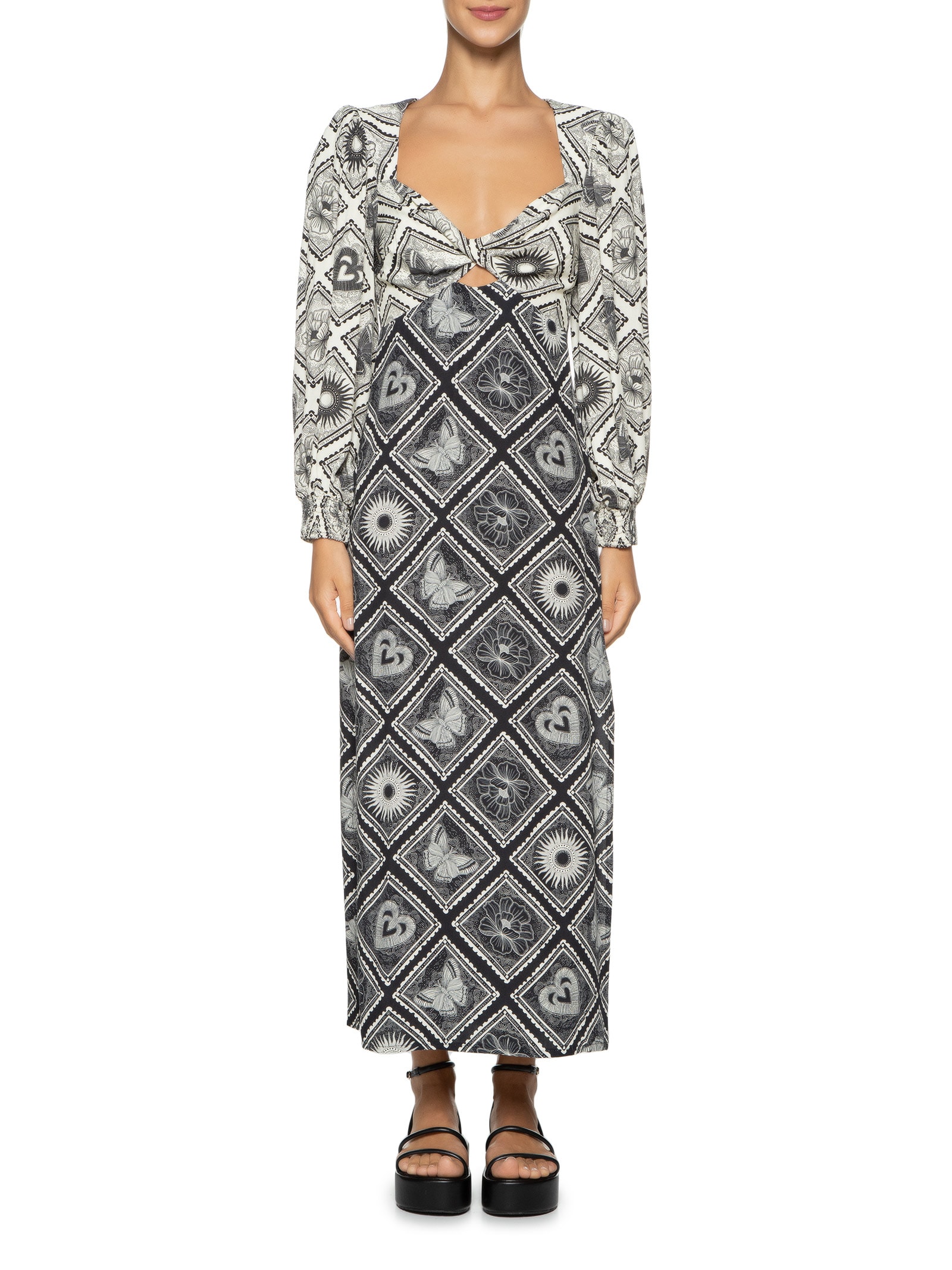 Vestido Midi Selos Preto Dress To