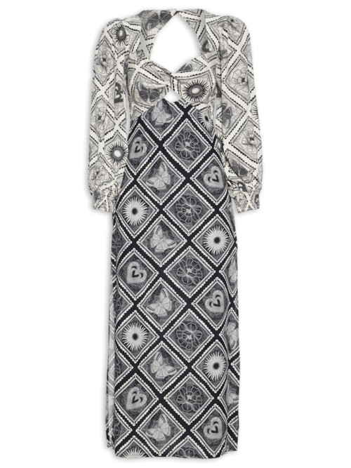 Vestido Midi Selos – Preto