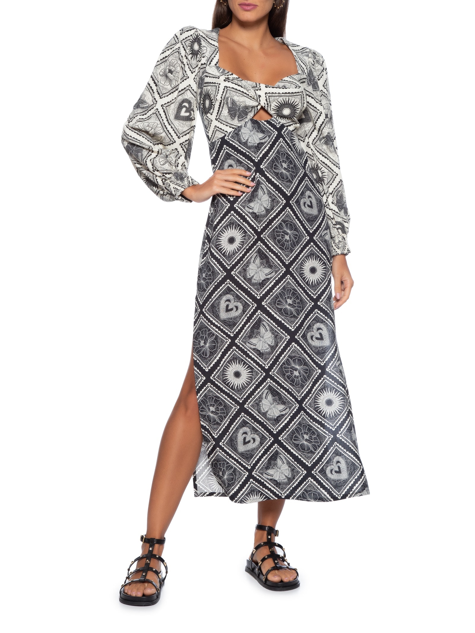 Vestido Midi Selos Preto Dress To