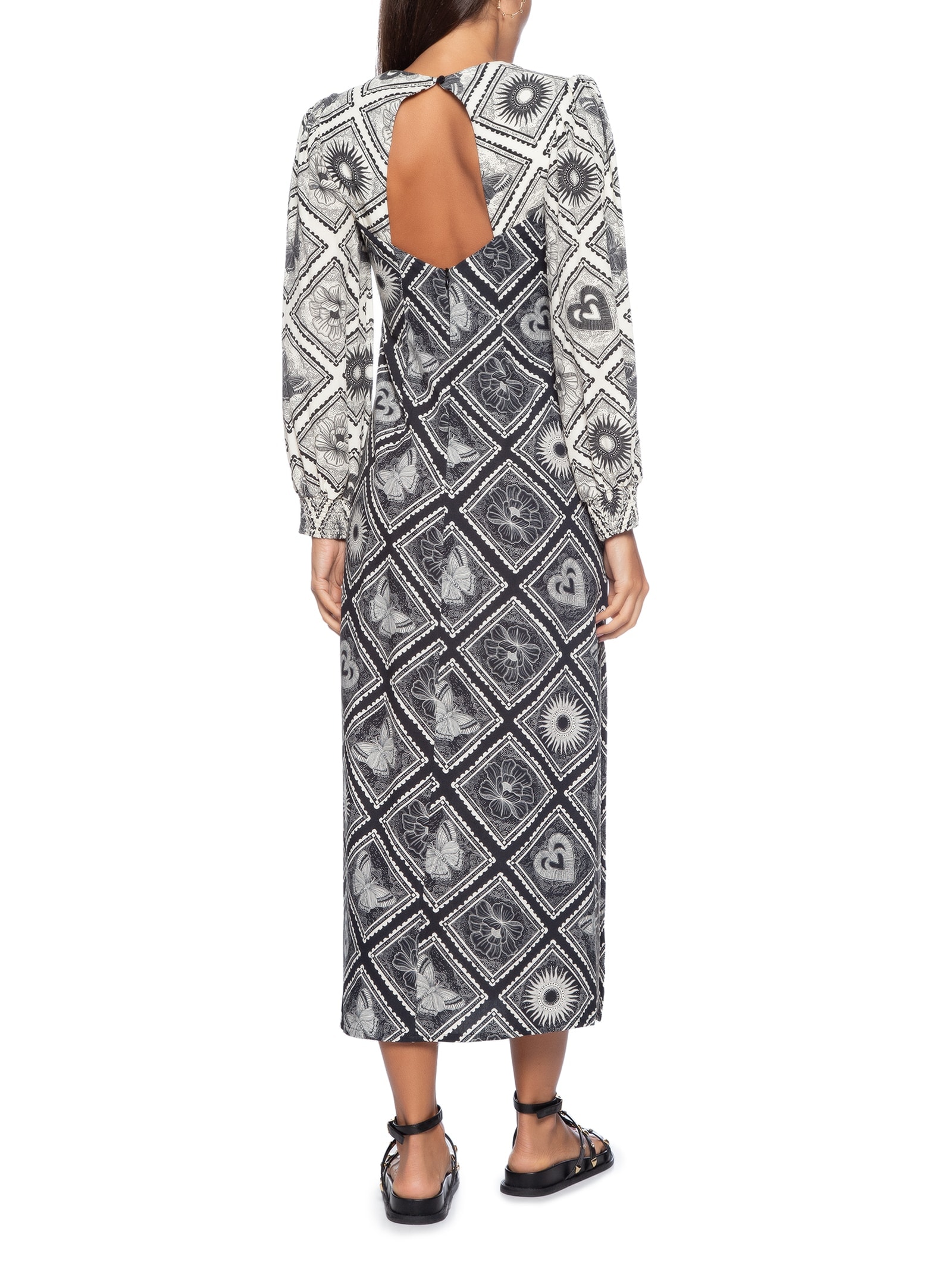 Vestido Midi Selos Preto Dress To