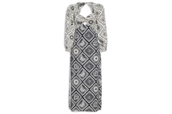 Vestido Midi Selos - Preto