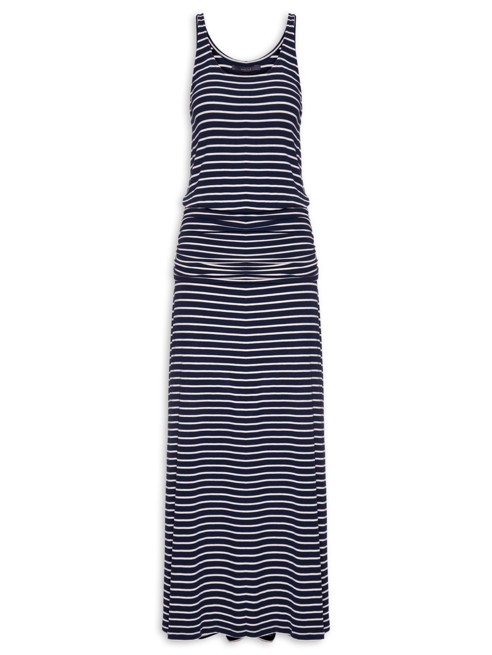 Vestido Midi Sem Manga – Azul Maria Filó
