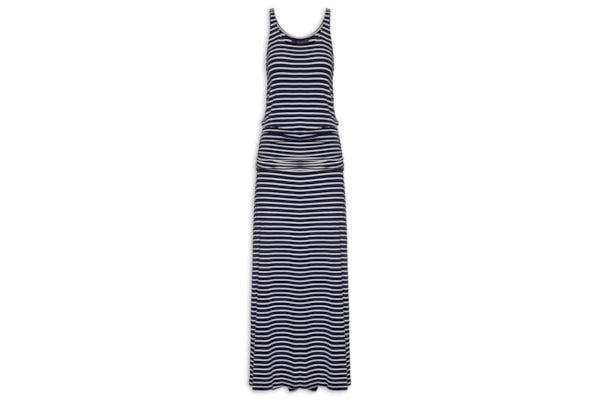 Vestido Midi Sem Manga – Azul