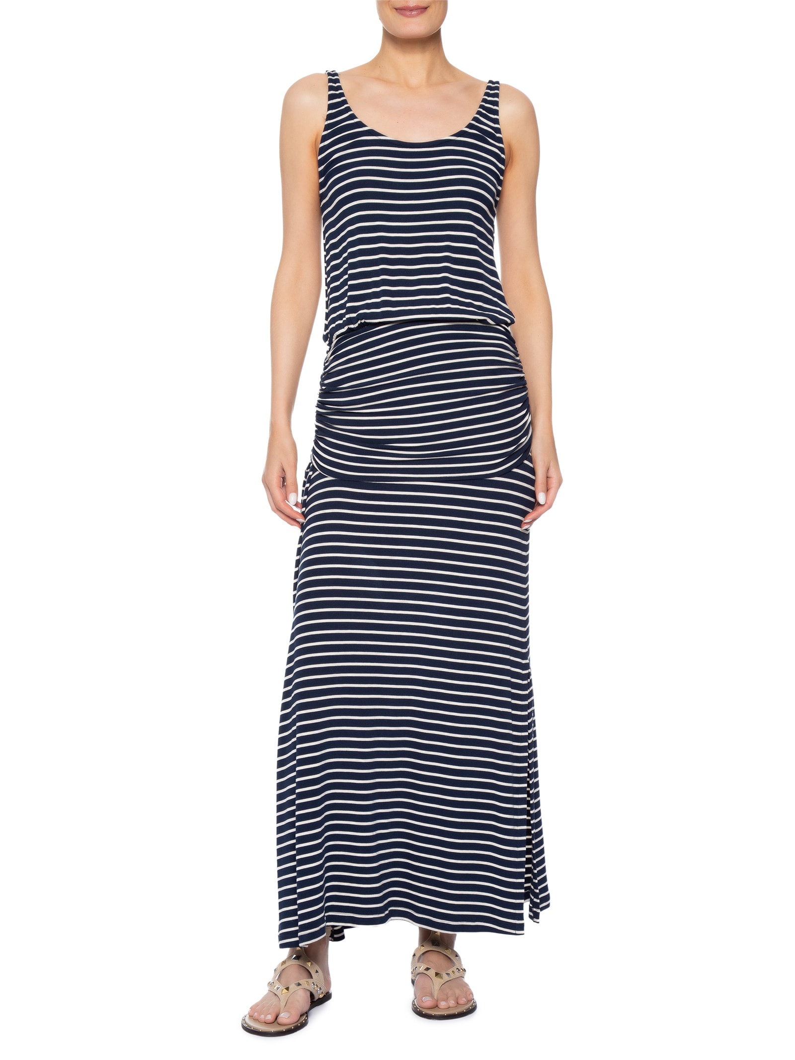 Vestido Midi Sem Manga – Azul Maria Filó