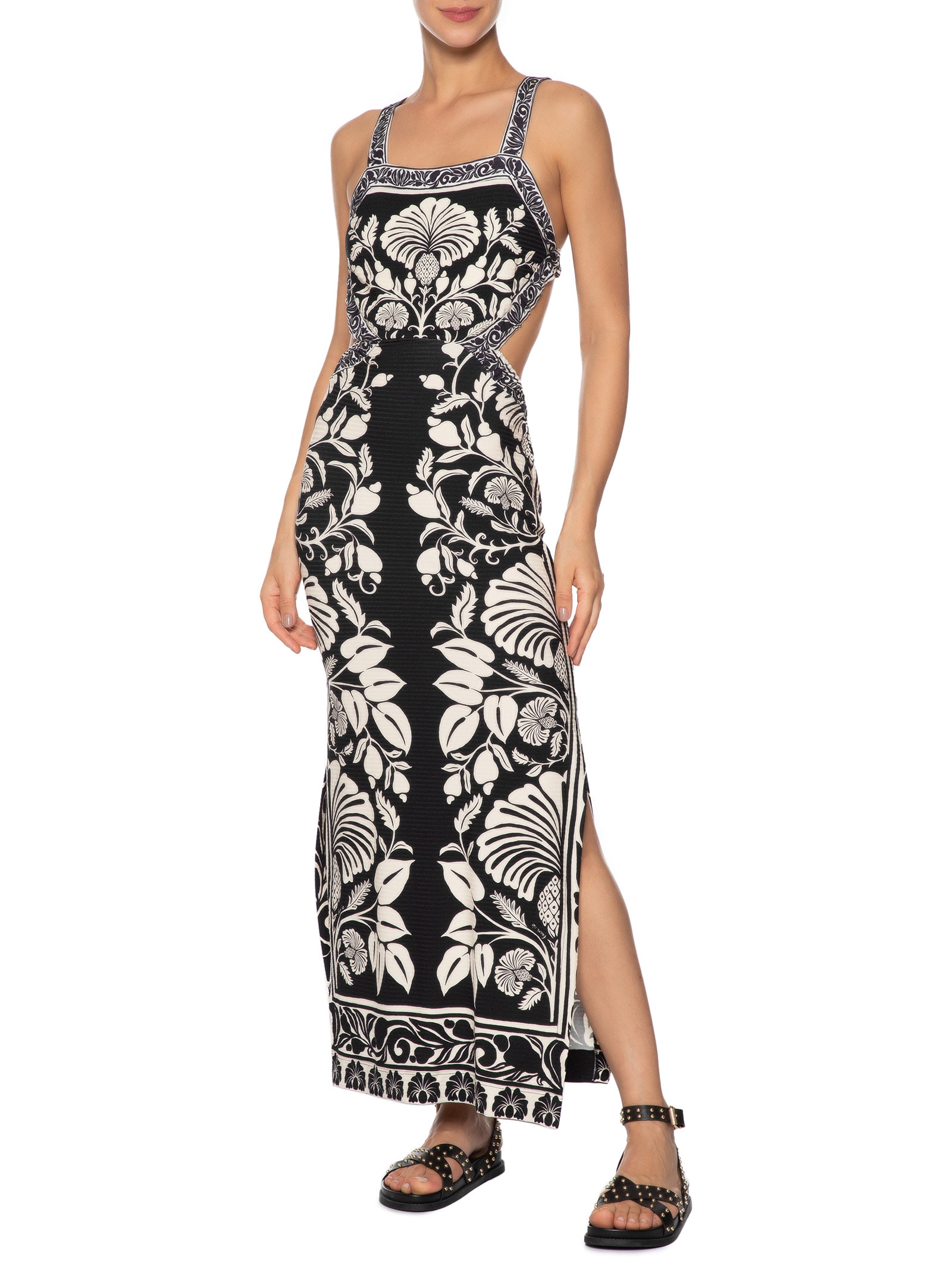 Vestido Midi Sintra Preto Farm