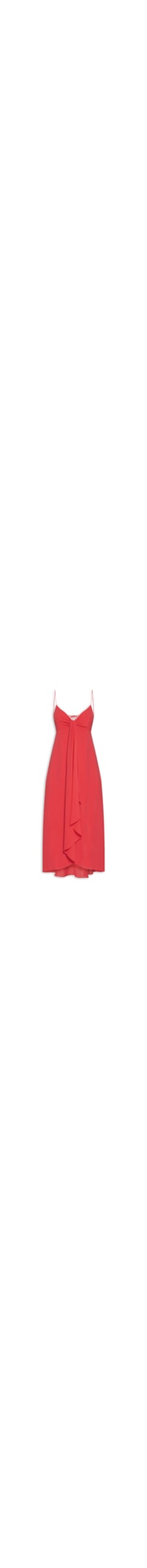Vestido Midi Slipdress Pareô - Vermelho