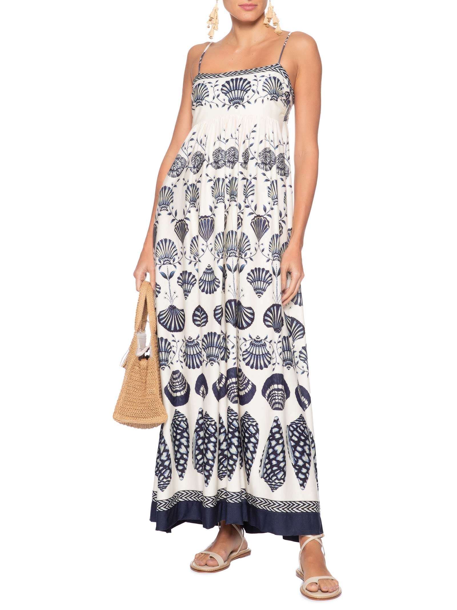 Vestido Midi Sonho de Concha – Branco Farm