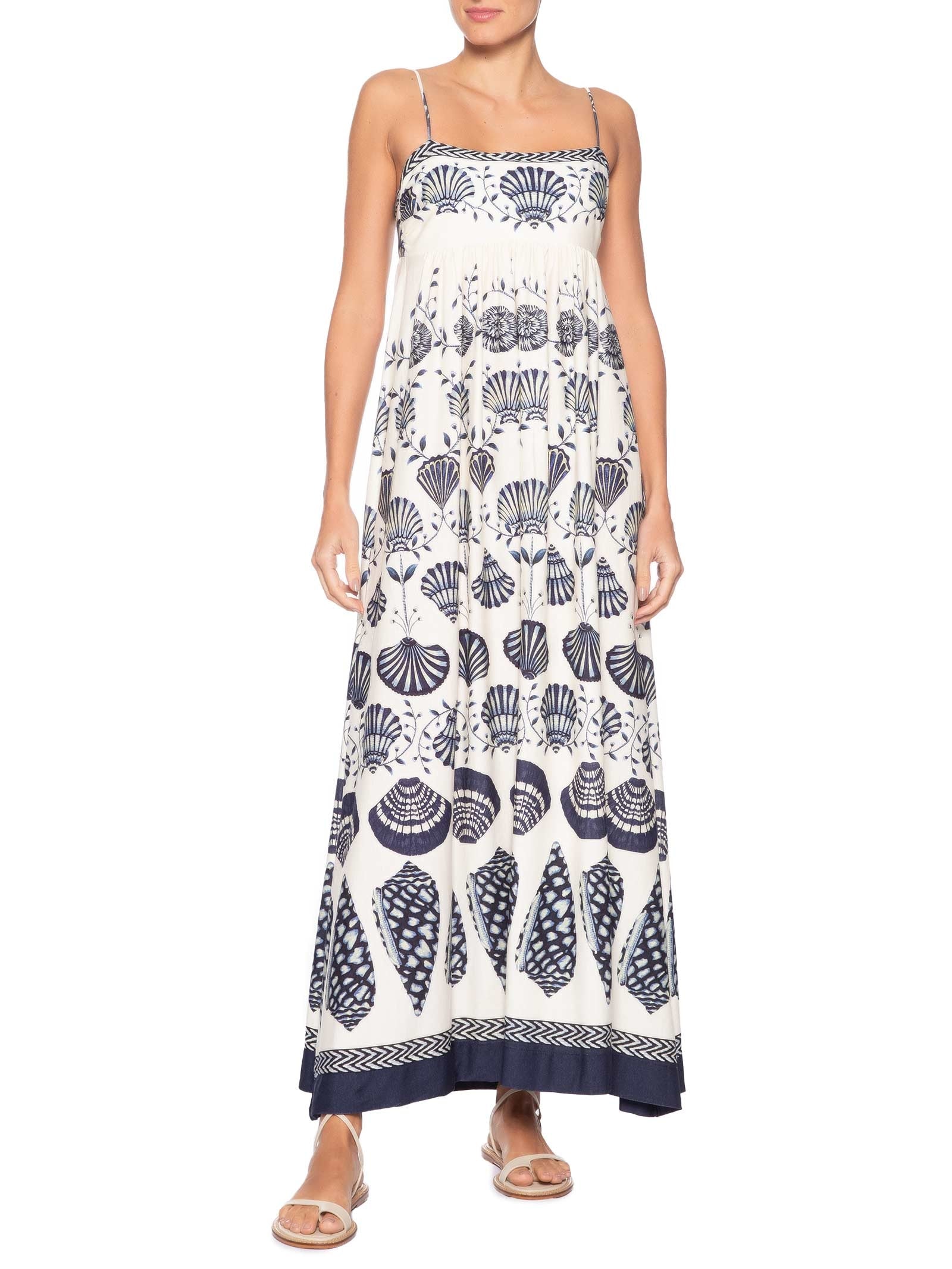 Vestido Midi Sonho de Concha – Branco Farm