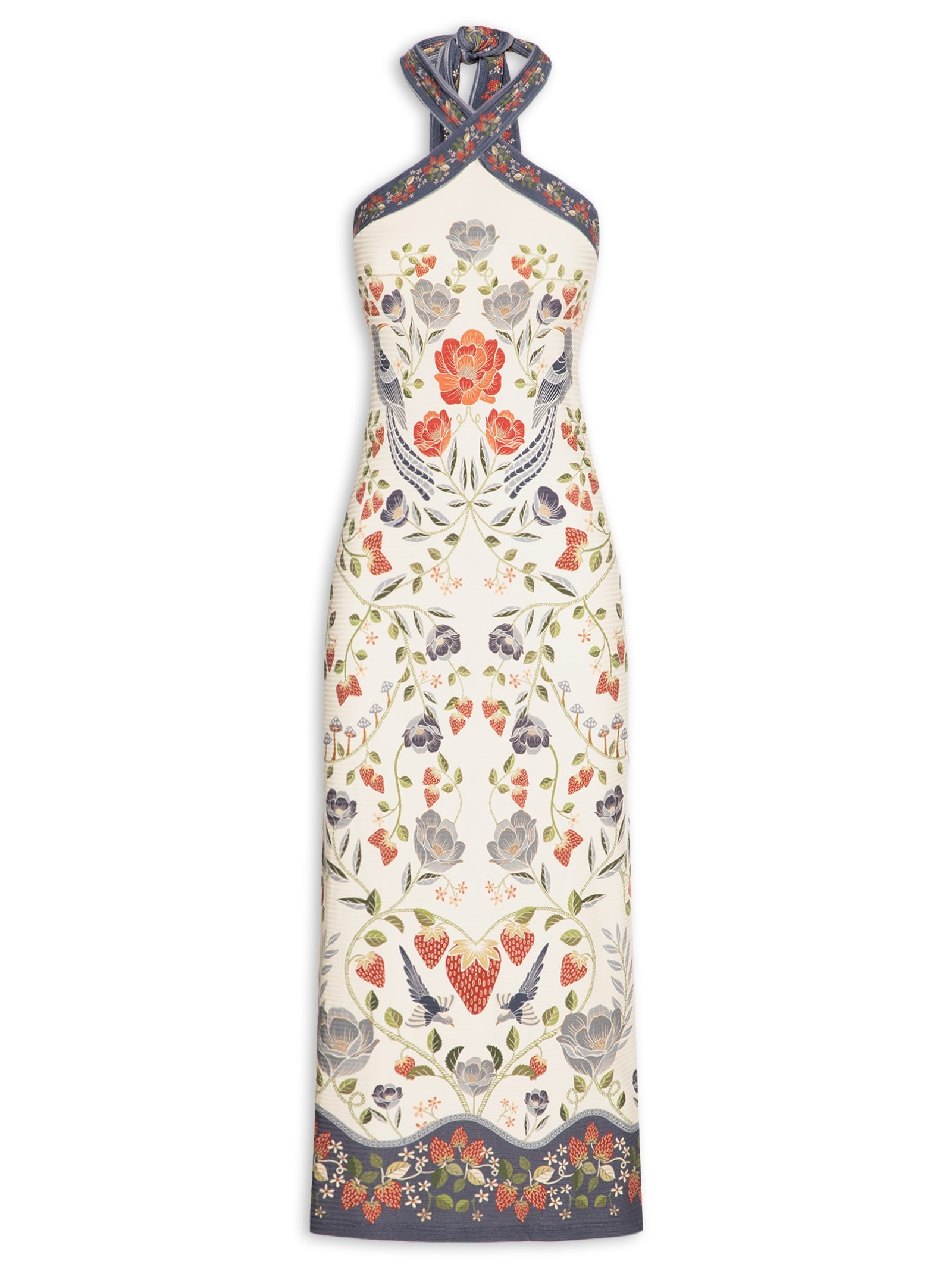 Vestido Midi Sonho De Morango Branco Farm
