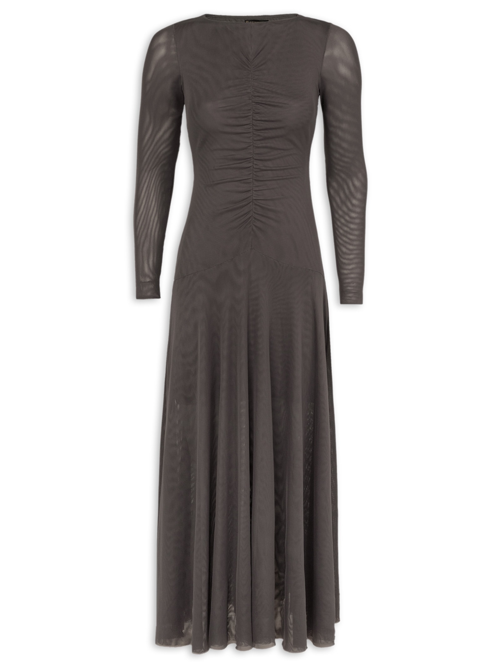 Vestido Midi Susana Cinza Vix