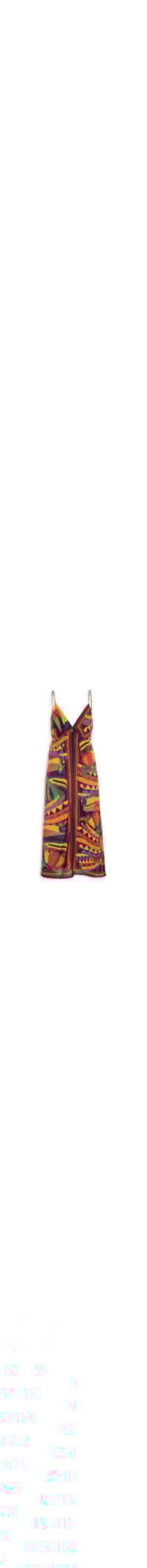 Vestido Midi Tapeçaria De Tucano - Laranja