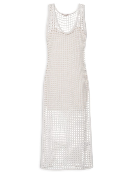 Vestido Midi Tela Tricot Ecológico – Branco