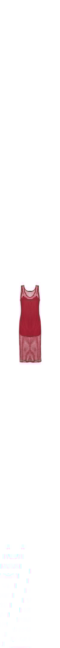 Vestido Midi Tela Tricot Ecológico - Vermelho