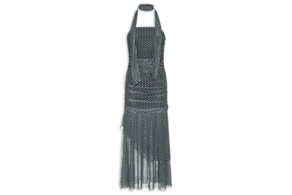 Vestido Midi Tomara Que Caia em Poá - Preto