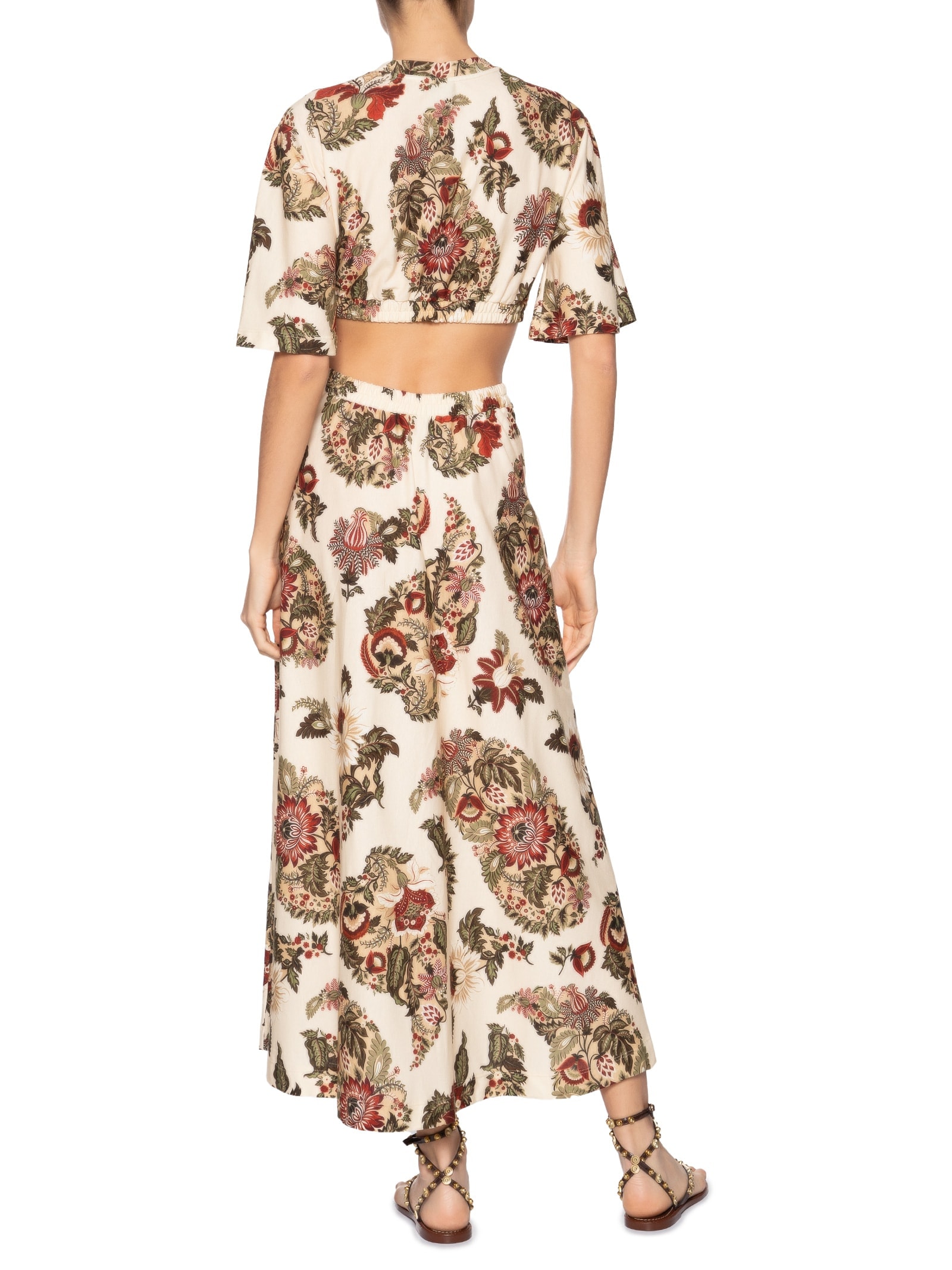 Vestido Midi Torção Floral Raiana Amarelo Farm