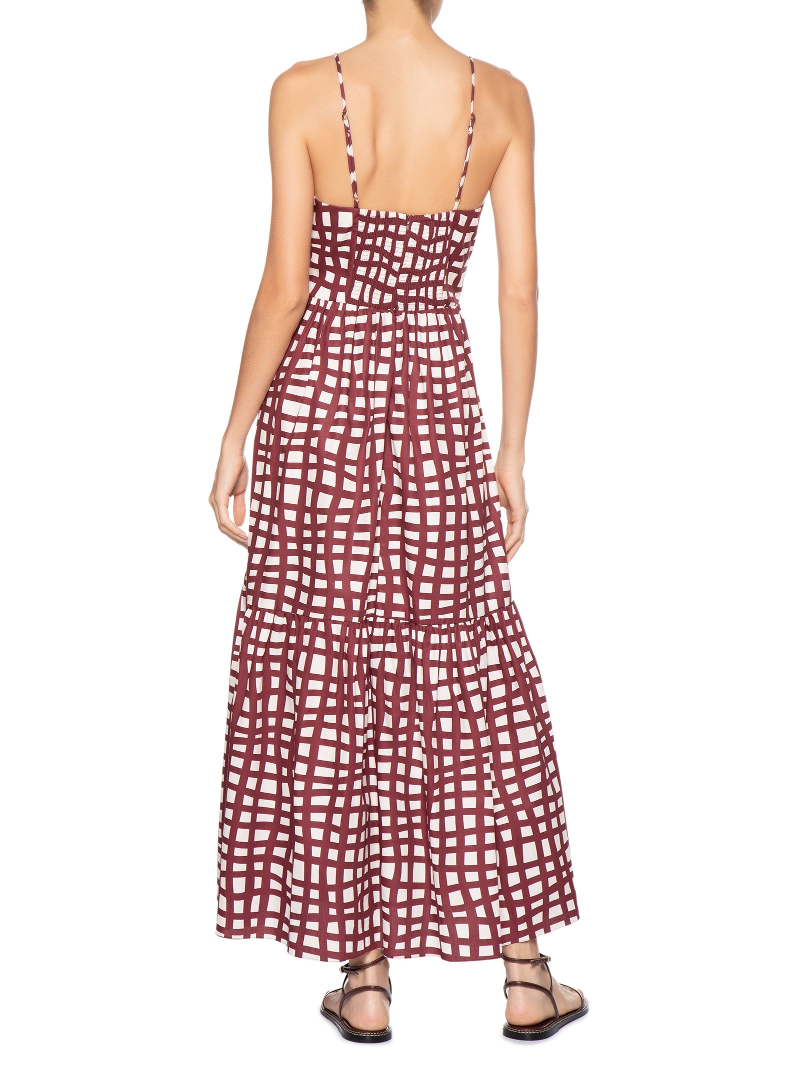 Vestido Midi Trama Vinho Vermelho Dress To