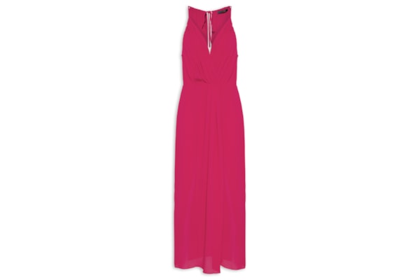 Vestido Midi Transpasse Cereja - Rosa