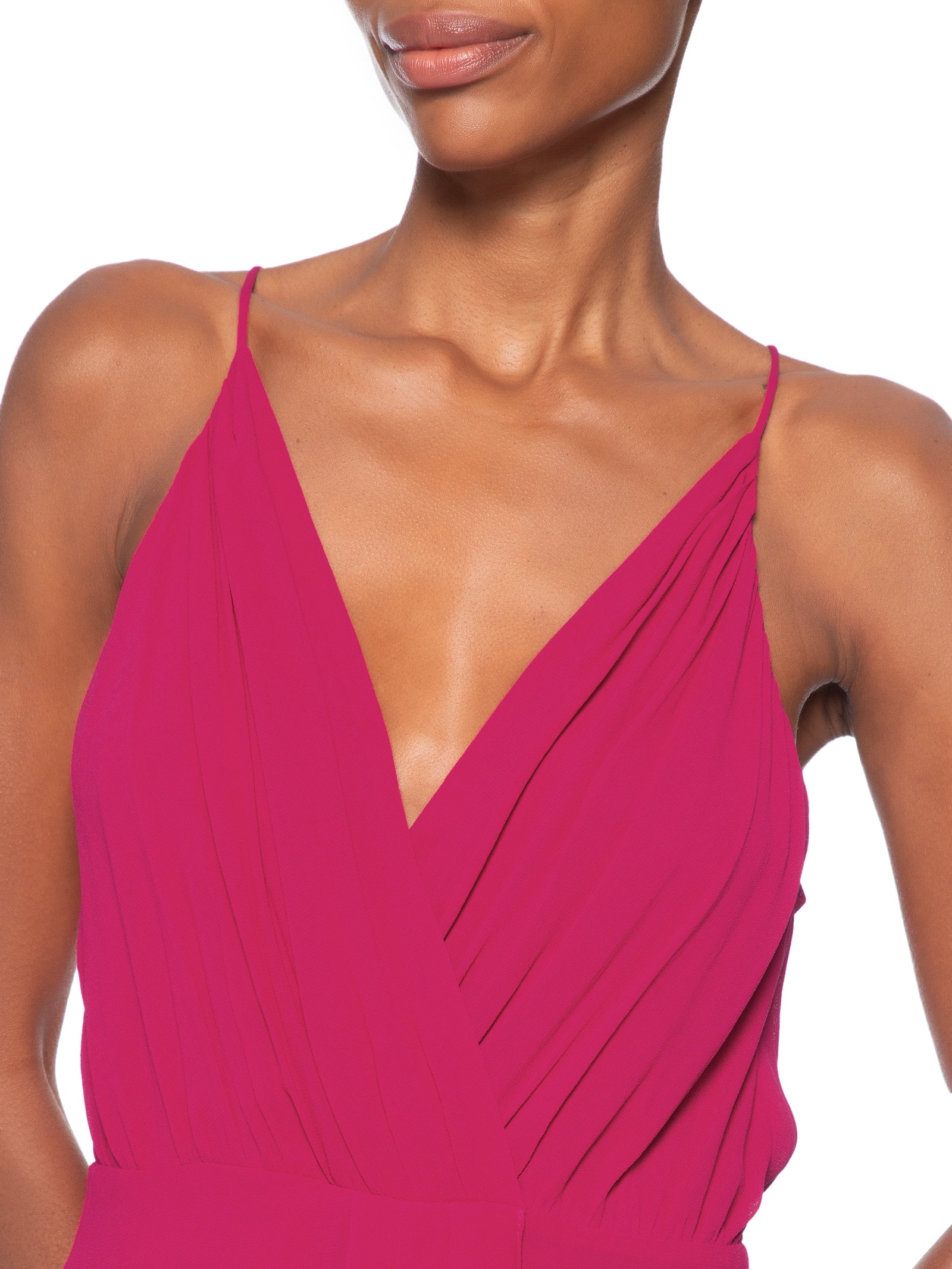Vestido Midi Transpasse Cereja Rosa Animale