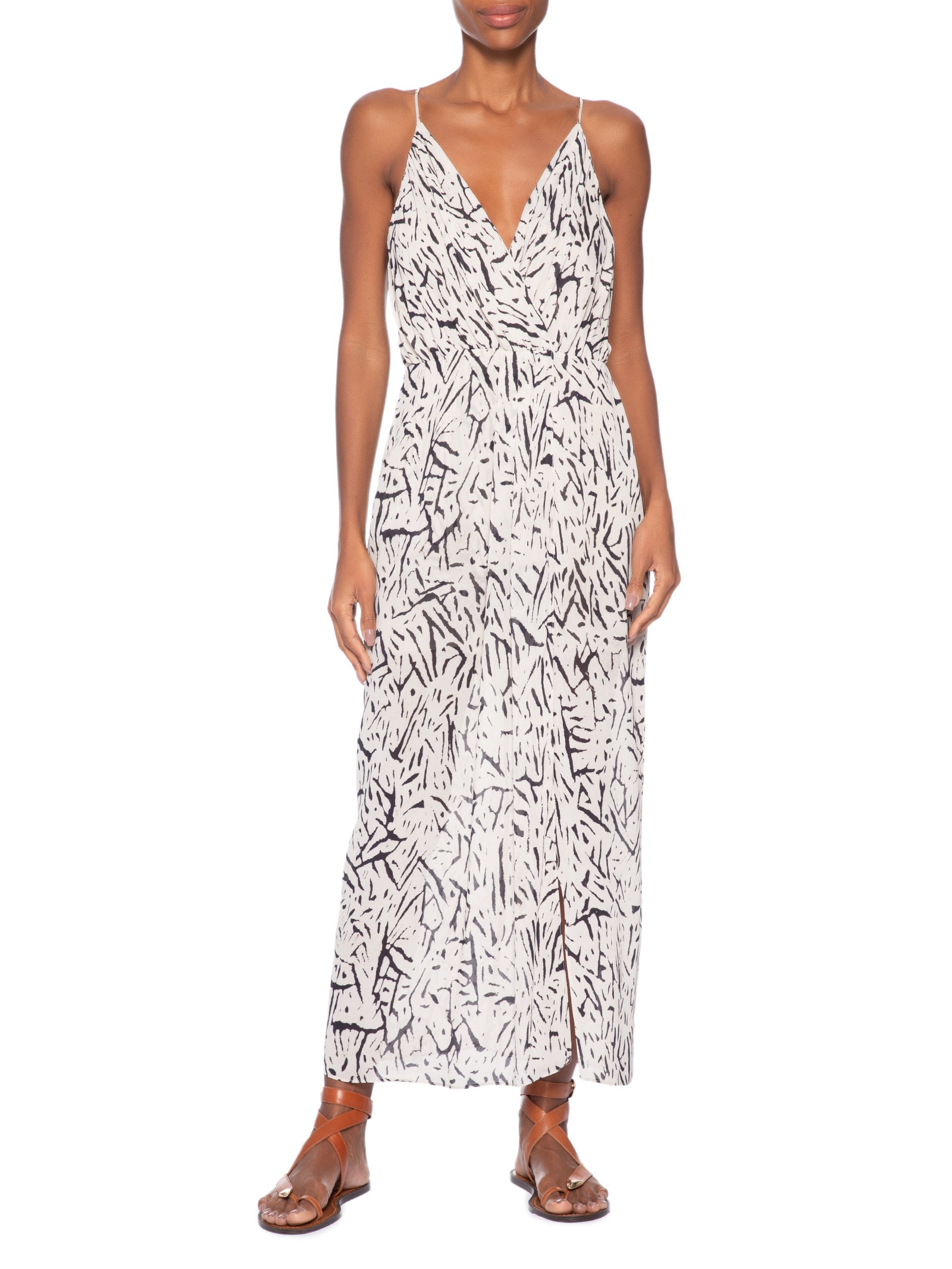Vestido Midi Transpasse Galhos Branco Animale