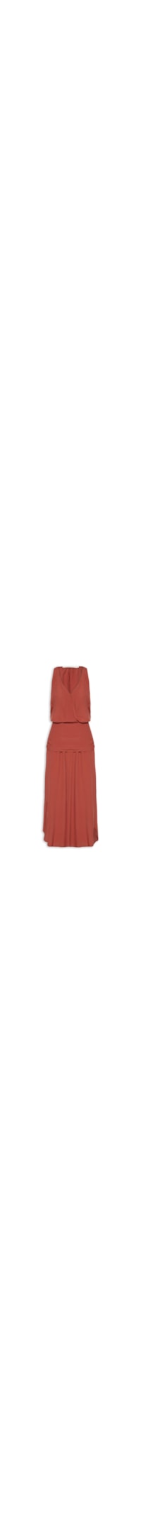 Vestido Midi Transpasse - Vermelho