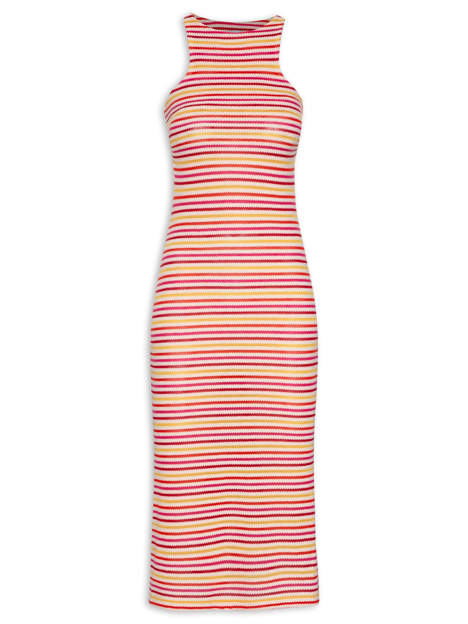 Vestido Midi Tricot Colors Vermelho Market 33