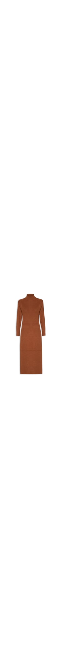 Vestido Midi Tricot - Marrom