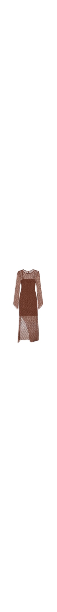 Vestido Midi Tricot - Marrom