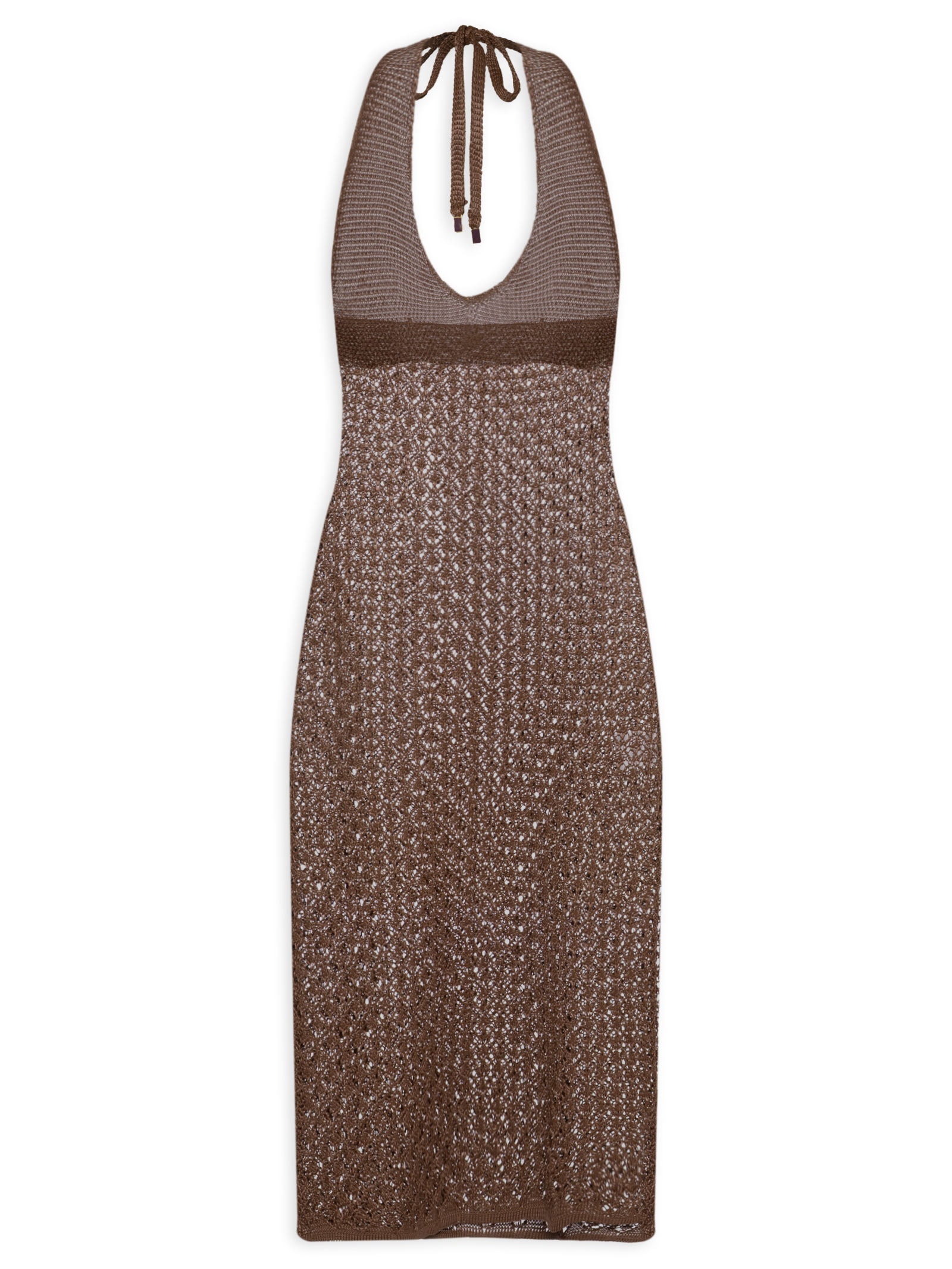 Vestido Midi Tricot Nice Marrom Salinas