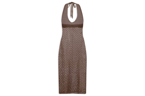 Vestido Midi Tricot Nice - Marrom