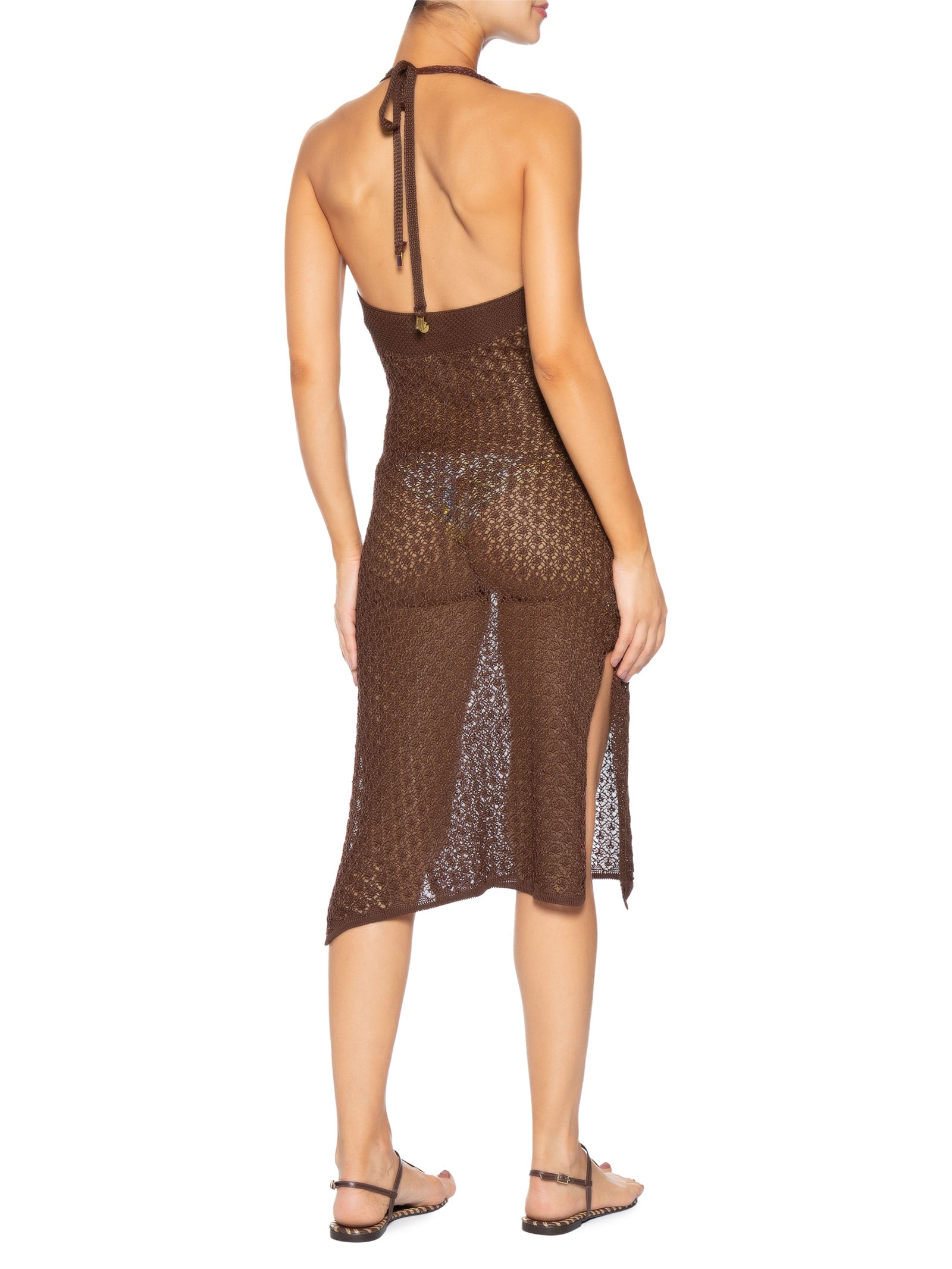 Vestido Midi Tricot Nice Marrom Salinas
