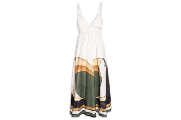 Vestido Midi Tuca Tropical Mini - Branco