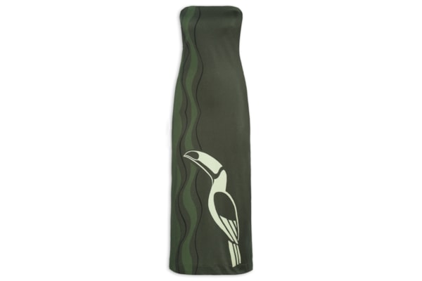 Vestido Midi Tucano Gráfico - Verde