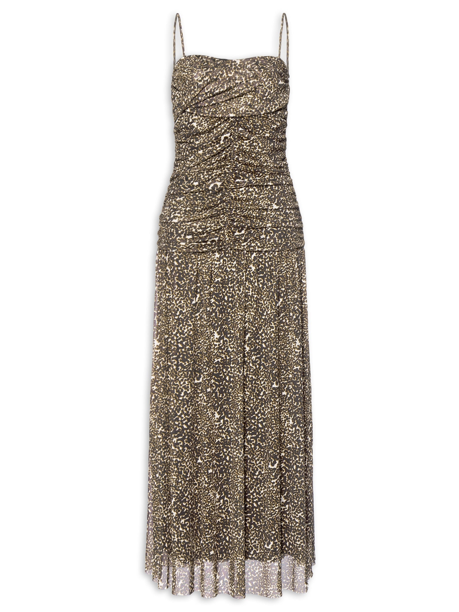 Vestido Midi Tule Estampa Kira Animal Print Maria Filó