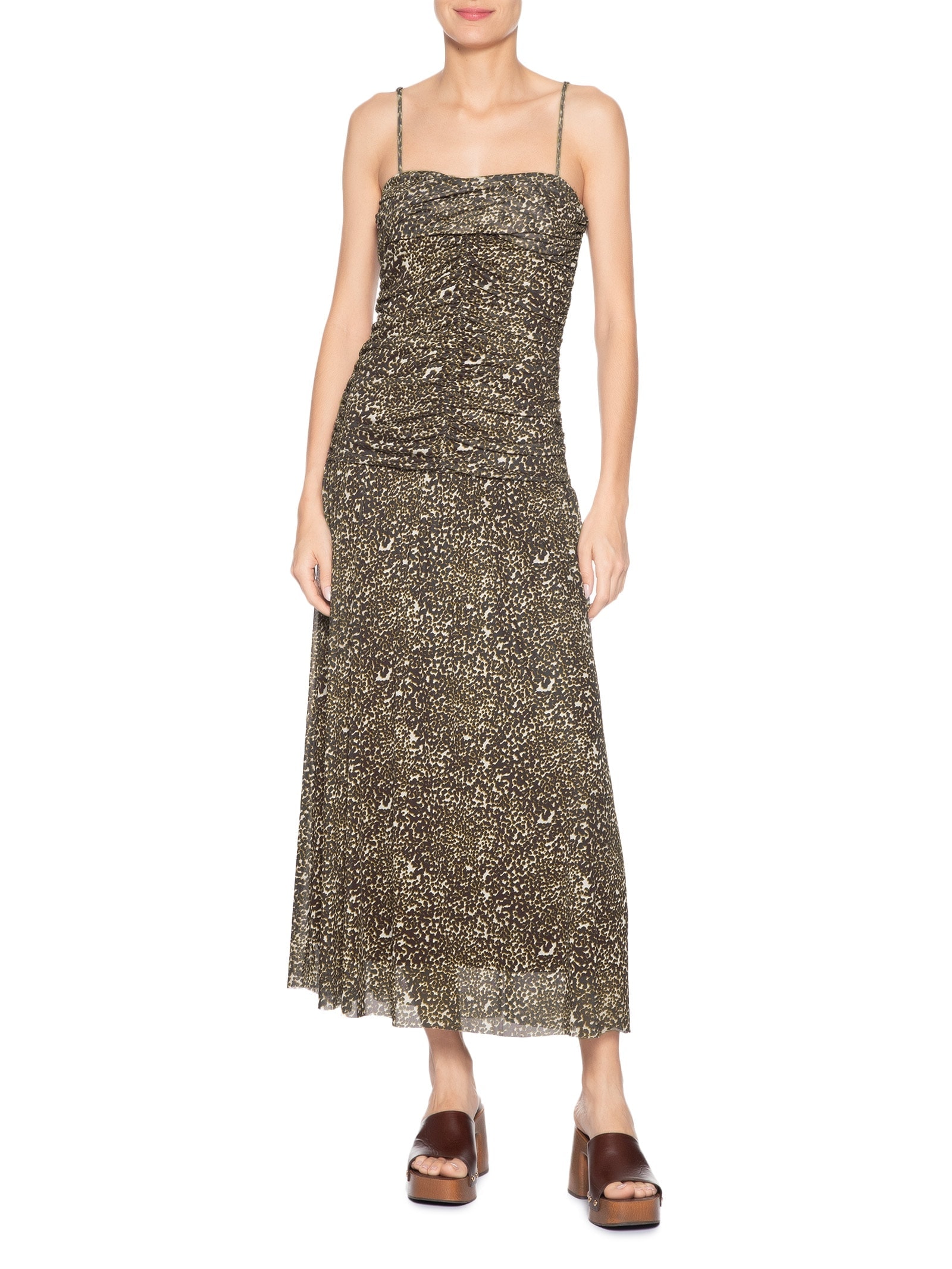 Vestido Midi Tule Estampa Kira Animal Print Maria Filó