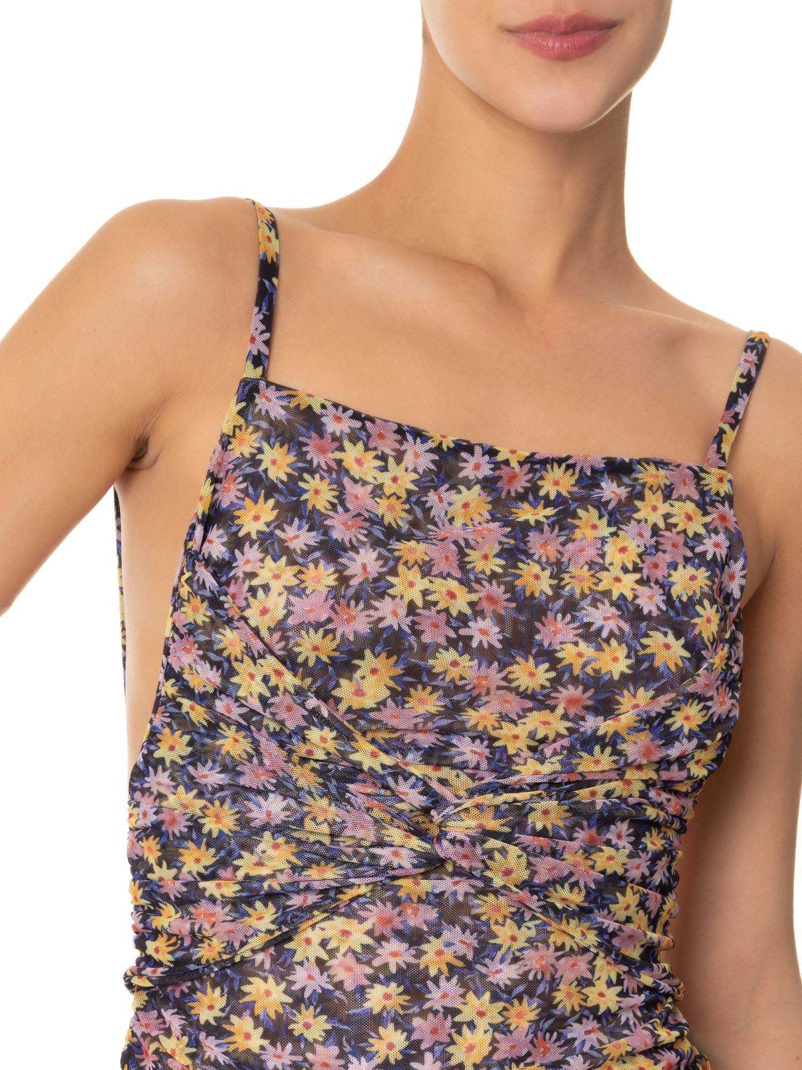 Vestido Midi Tule Liberty Rosa Animale