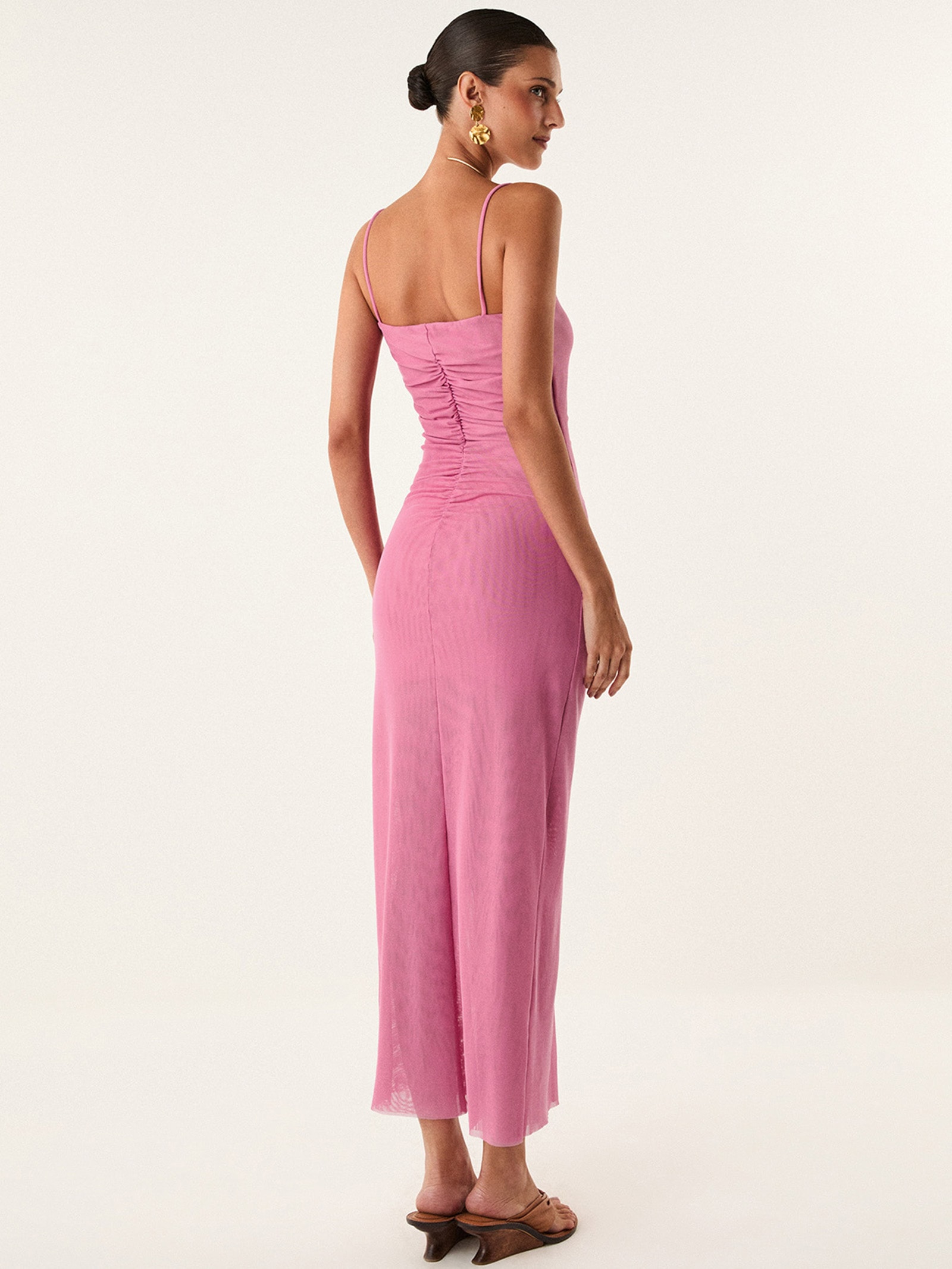 Vestido Midi Tyla Rosa Vix