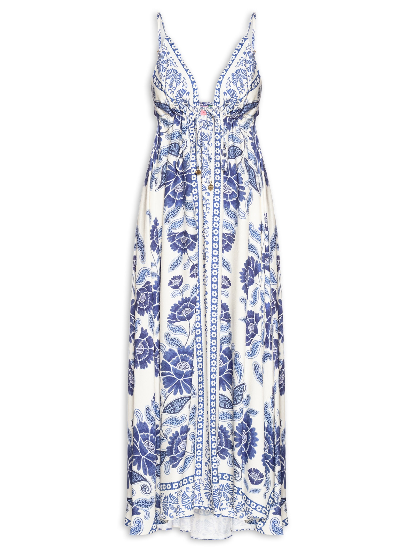 Vestido Midi Valentina Branco Farm