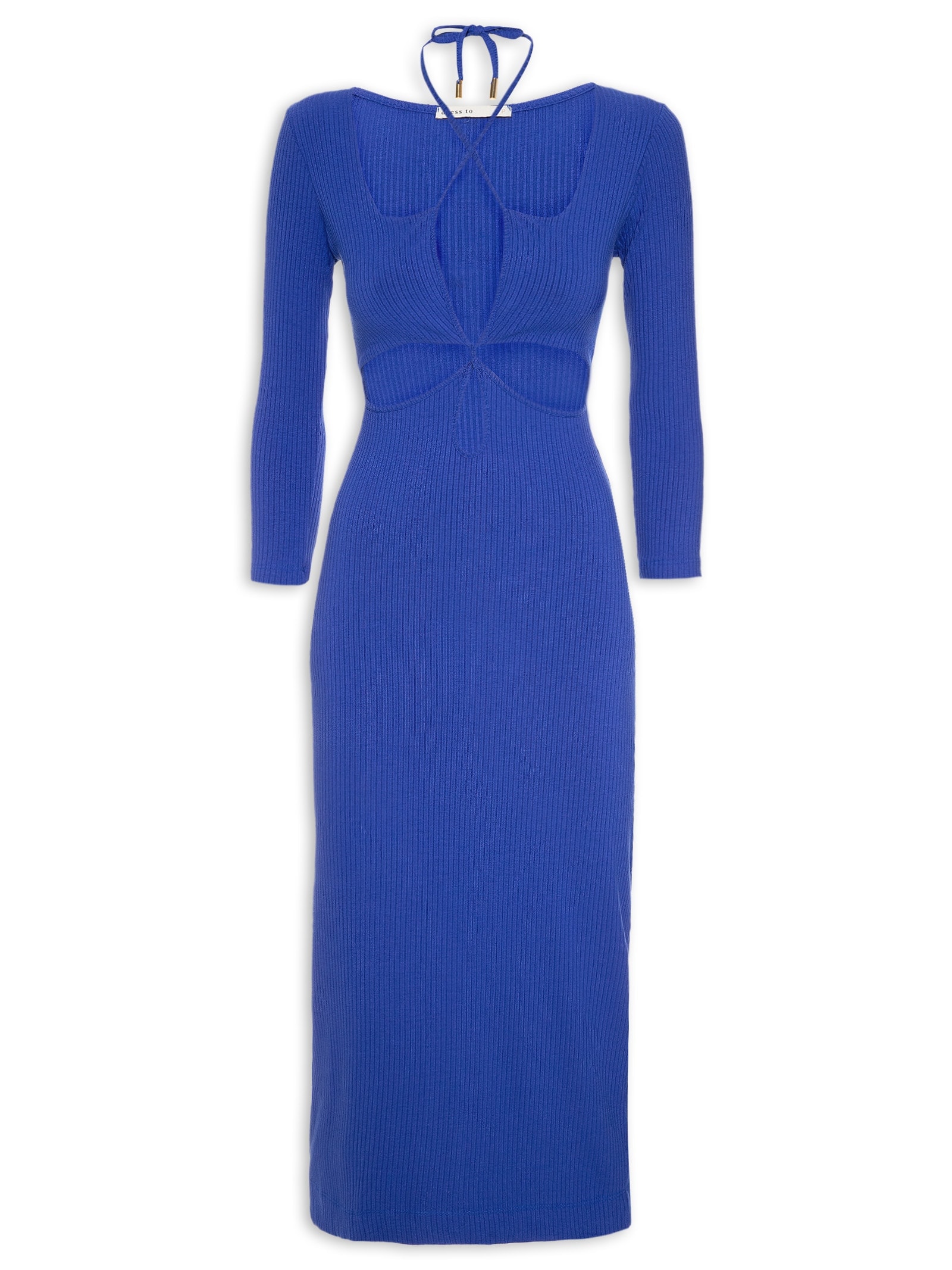 Vestido Midi Vazado Azul Dress To