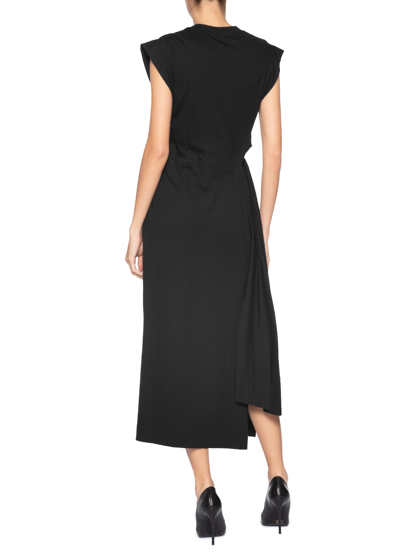 Vestido Midi Vazado Preto Animale