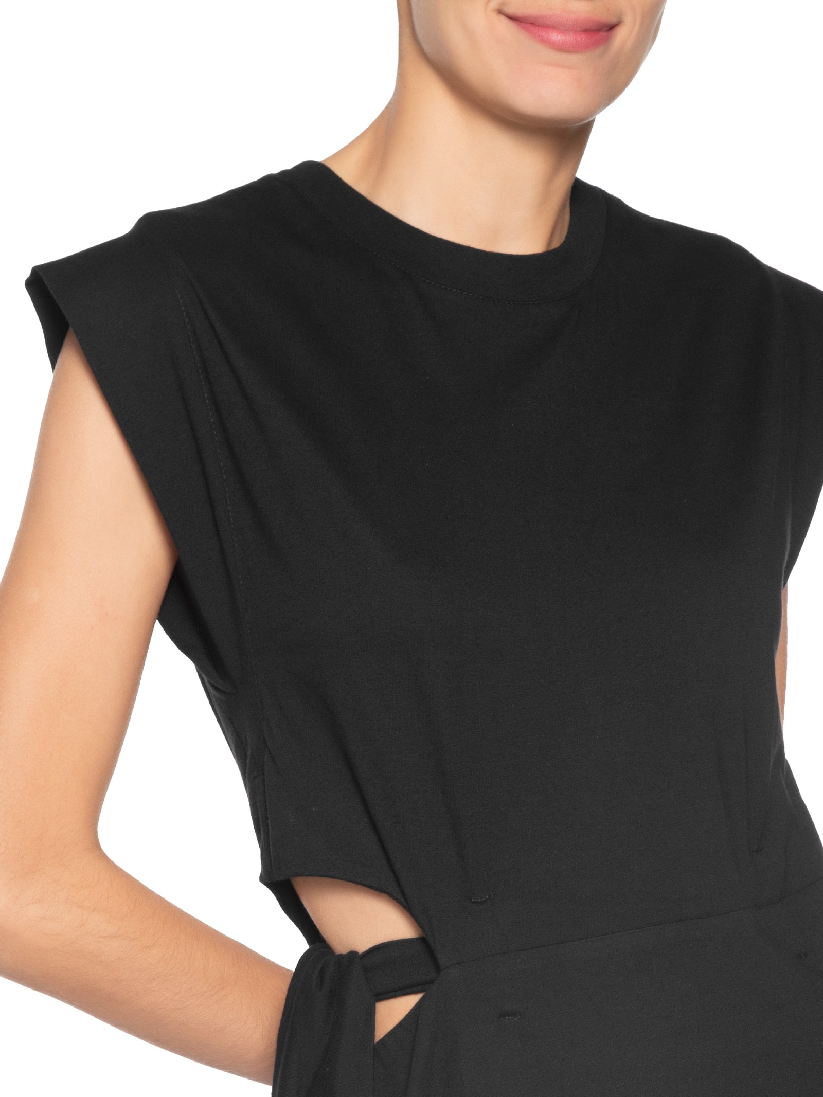 Vestido Midi Vazado Preto Animale