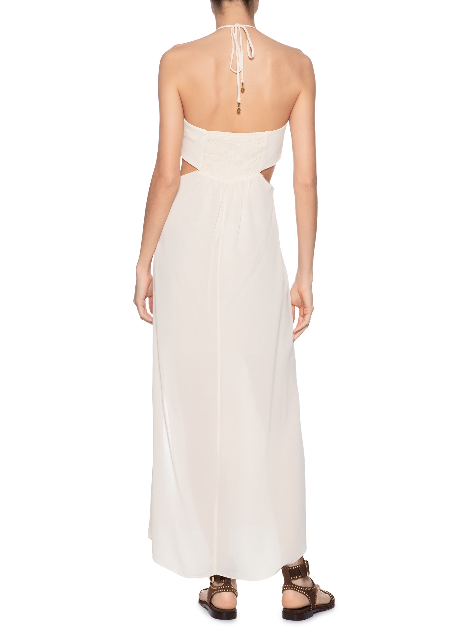 Vestido Midi Vazados Ggt Off White Maria Filó