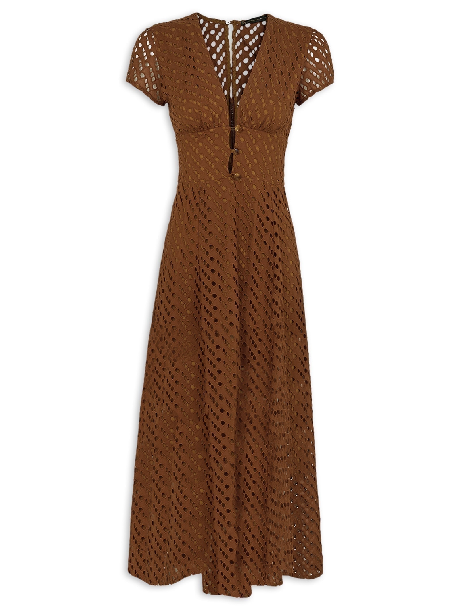 Vestido Midi Venice Marrom Vix